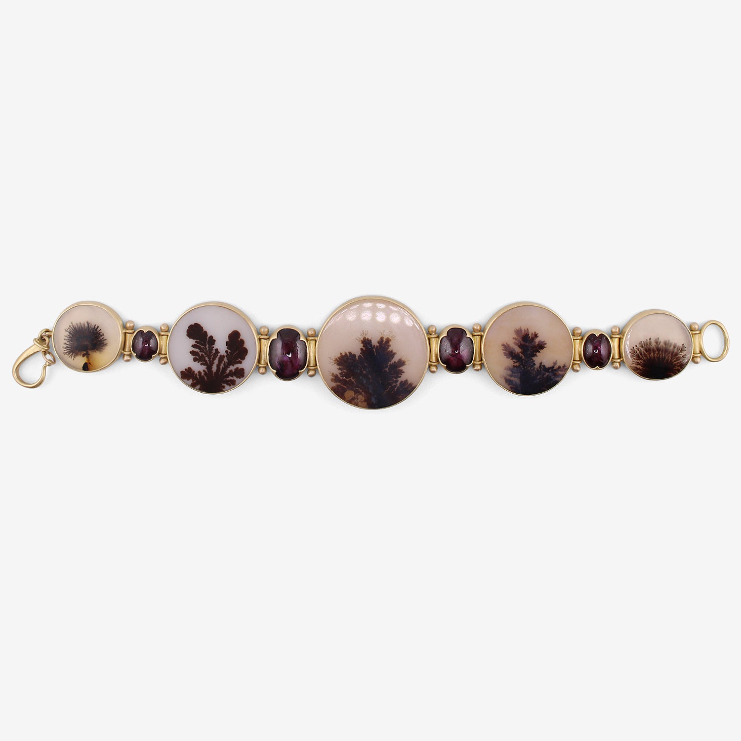 GABRIELLA KISS 18K & ROUND DENDRITE BRACELET WITH STAR RUBIES