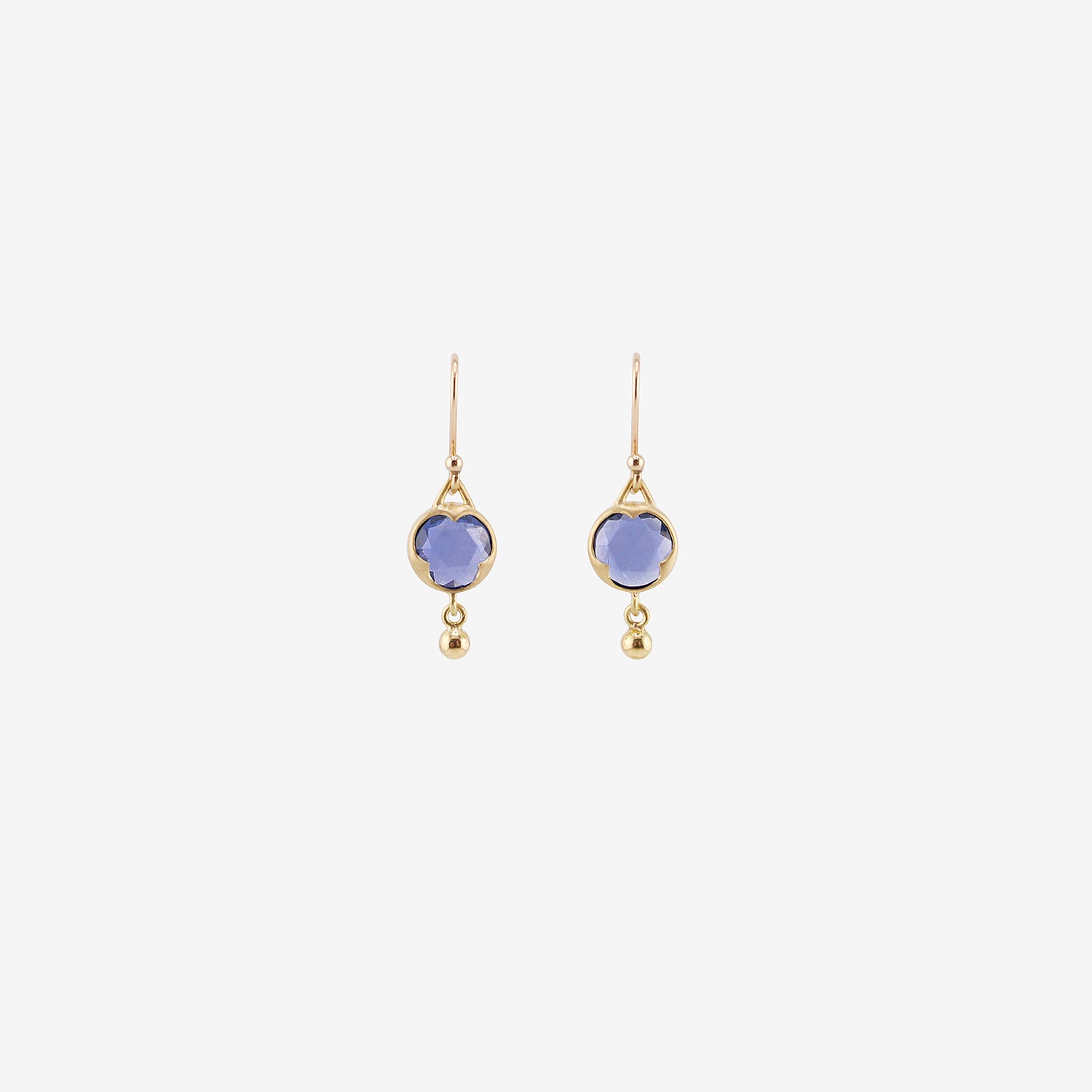 GABRIELLA KISS 18K & ROUND ROSE-CUT BLUE SAPPHIRE EARRINGS WITH BALL DROPS, 2.42CT