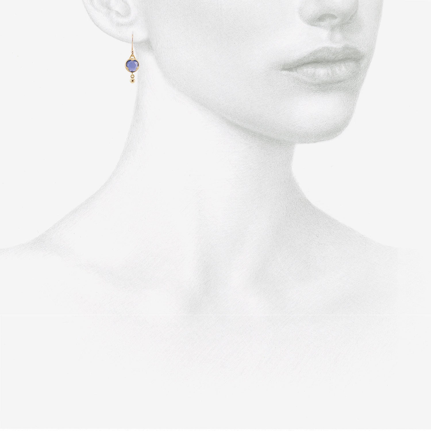 GABRIELLA KISS 18K & ROUND ROSE-CUT BLUE SAPPHIRE EARRINGS WITH BALL DROPS, 2.42CT