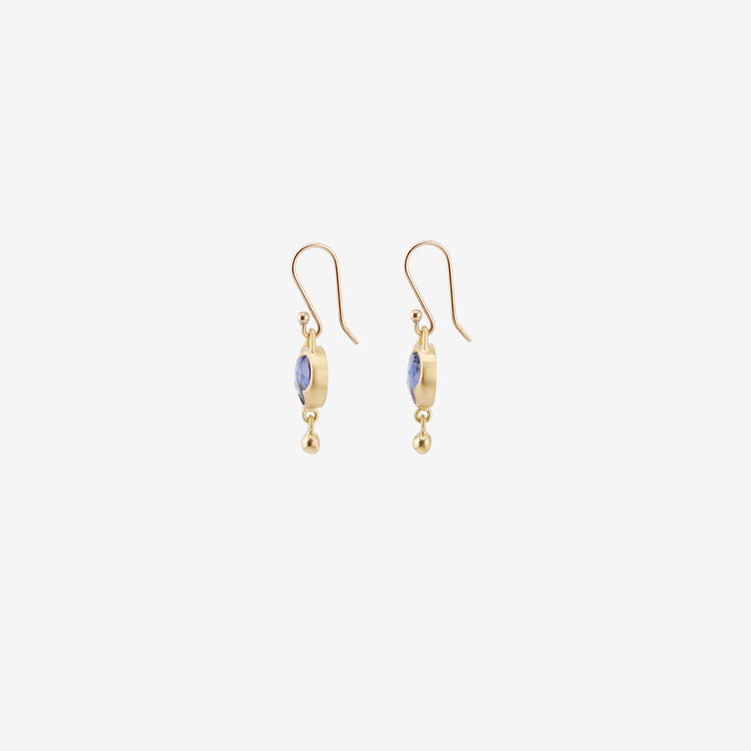 GABRIELLA KISS 18K & ROUND ROSE-CUT BLUE SAPPHIRE EARRINGS WITH BALL DROPS, 2.42CT
