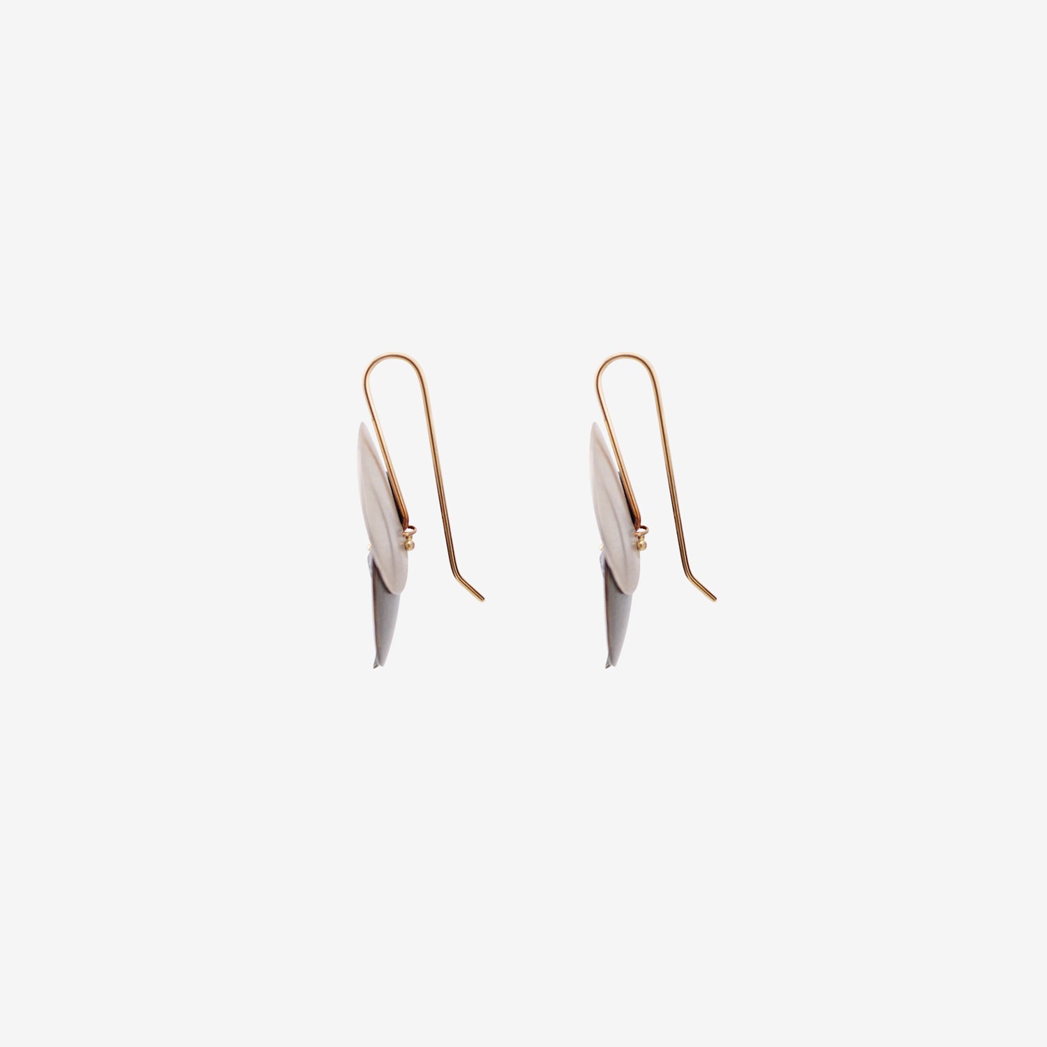 GABRIELLA KISS OXIDIZED BRONZE & SILVER MEDIUM EUPHORBIA EARRINGS WITH SAPPHIRES