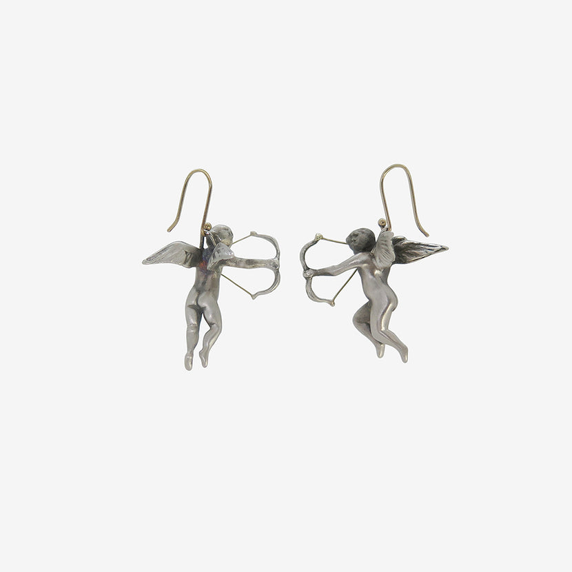 GABRIELLA KISS STERLING SILVER CUPID EARRINGS