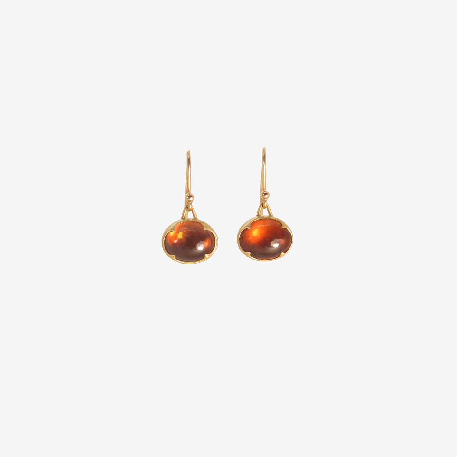 GABRIELLA KISS 18K & SMALL HORIZONTAL HESSONITE GARNET EARRINGS, 7.06CT