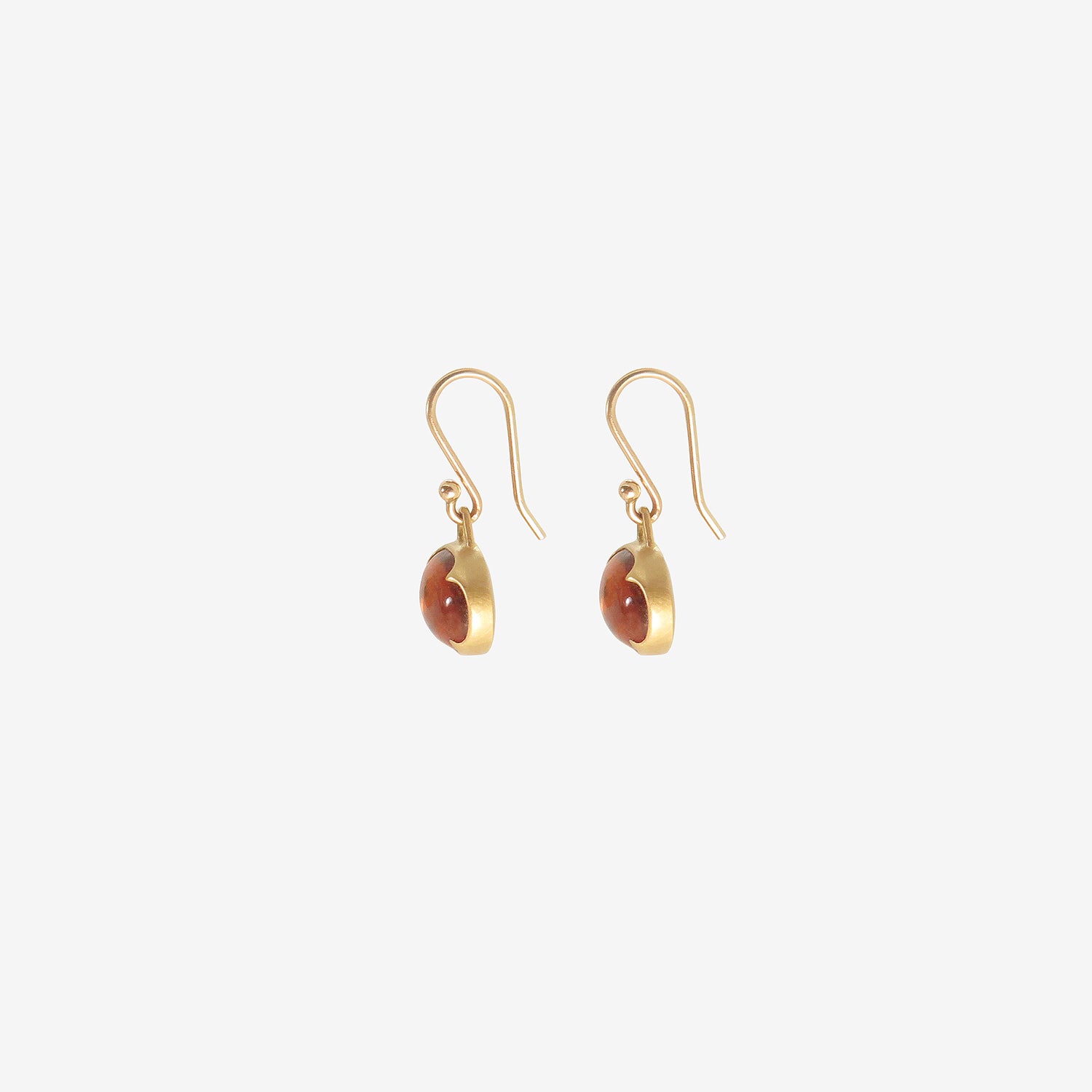 GABRIELLA KISS 18K & SMALL HORIZONTAL HESSONITE GARNET EARRINGS, 7.06CT