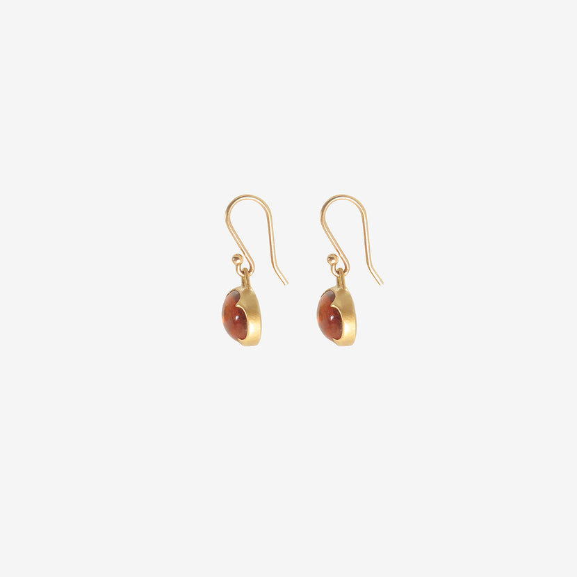 GABRIELLA KISS 18K & SMALL HORIZONTAL HESSONITE GARNET EARRINGS, 7.06CT
