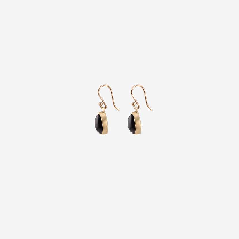 GABRIELLA KISS 18K & SMALL PEAR-SHAPED GARNET EARRINGS