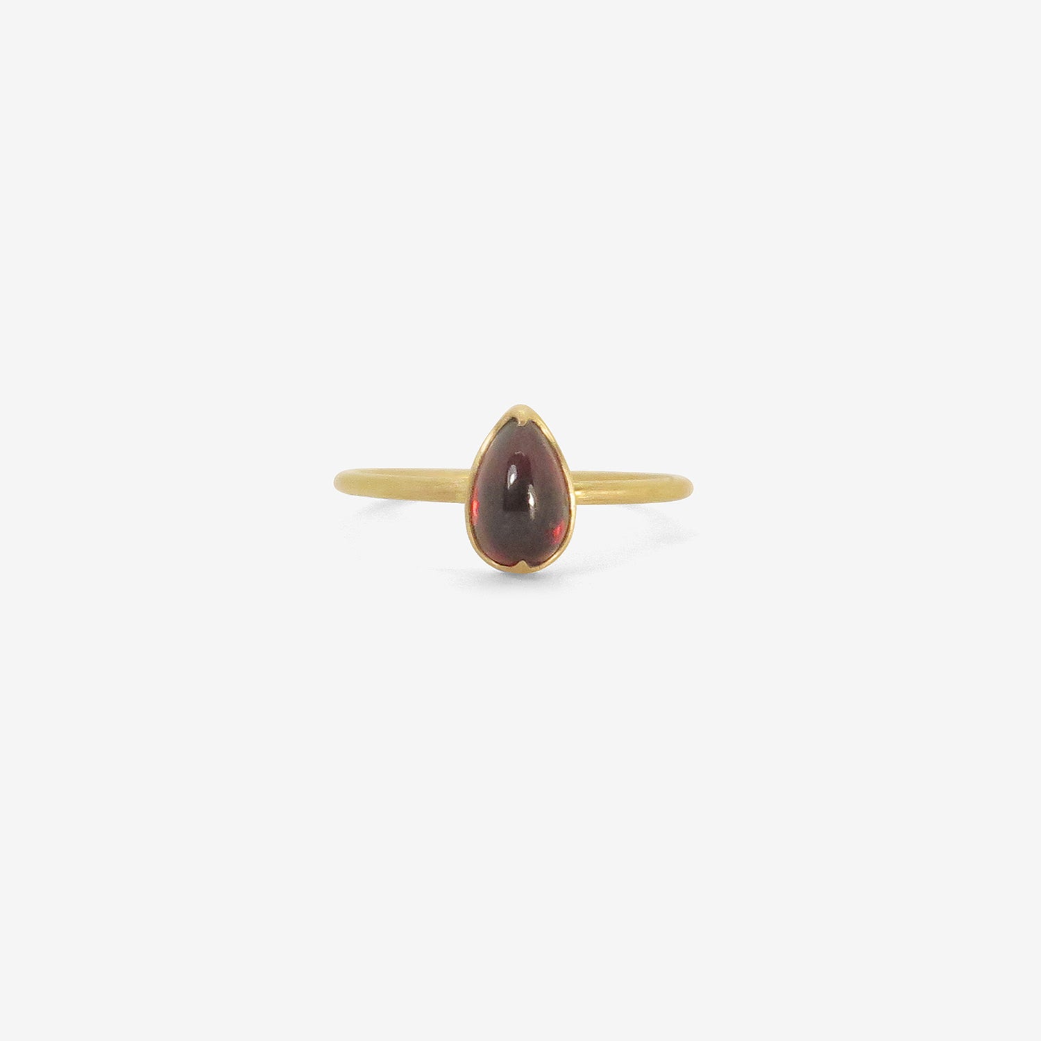 GABRIELLA KISS 18K & PEAR-SHAPED GARNET RING