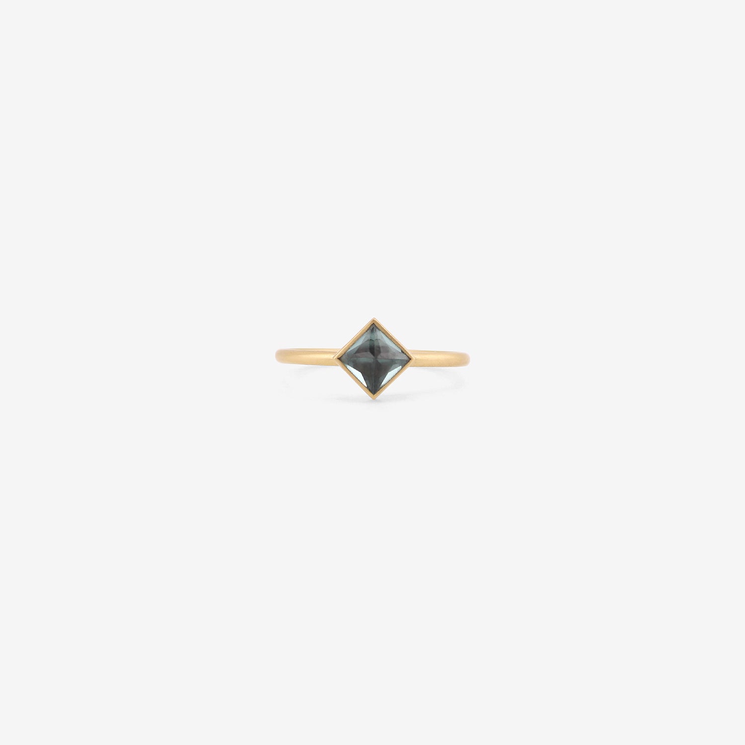 GABRIELLA KISS 18K & SQUARE BLUE TOURMALINE RING