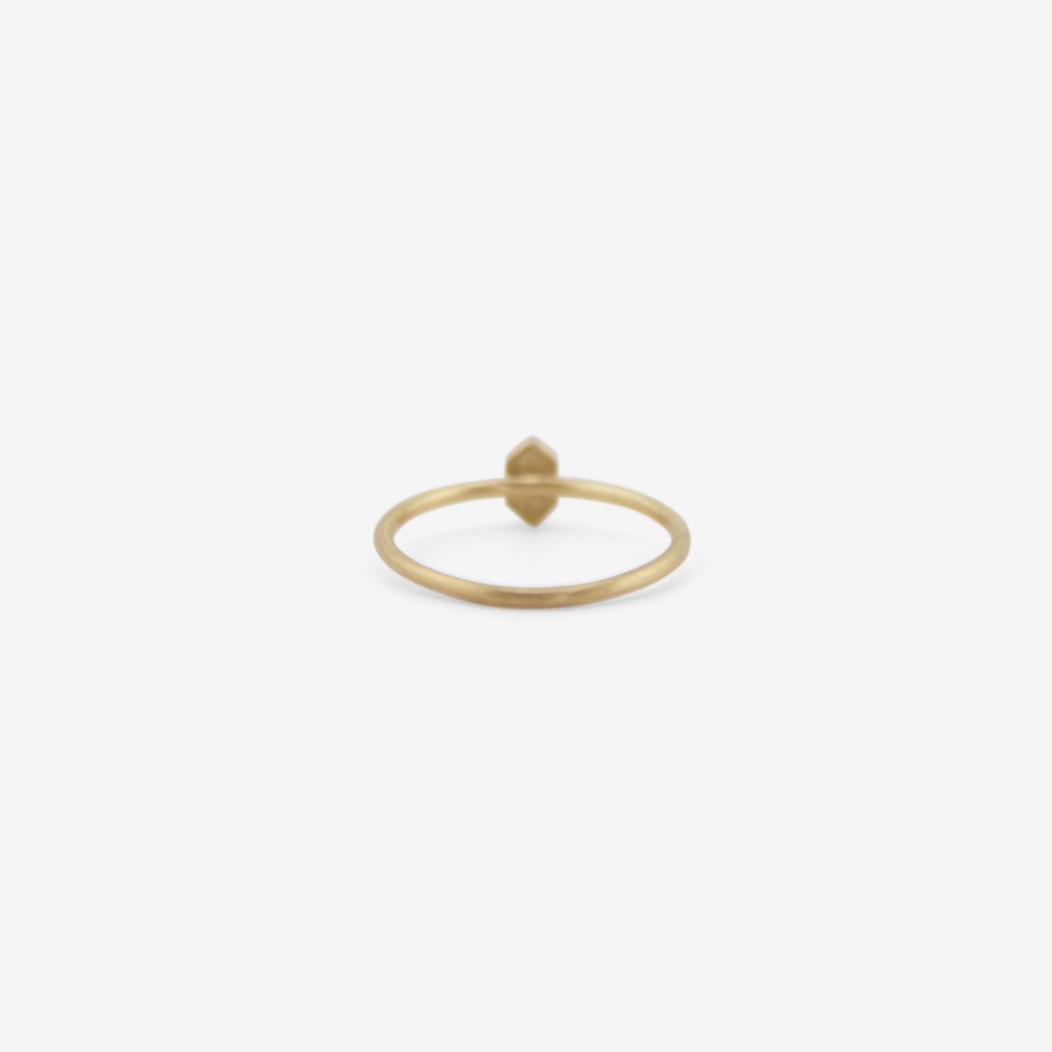 GABRIELLA KISS 18K & TINY HEXAGONAL WHITE DIAMOND RING, .18CT