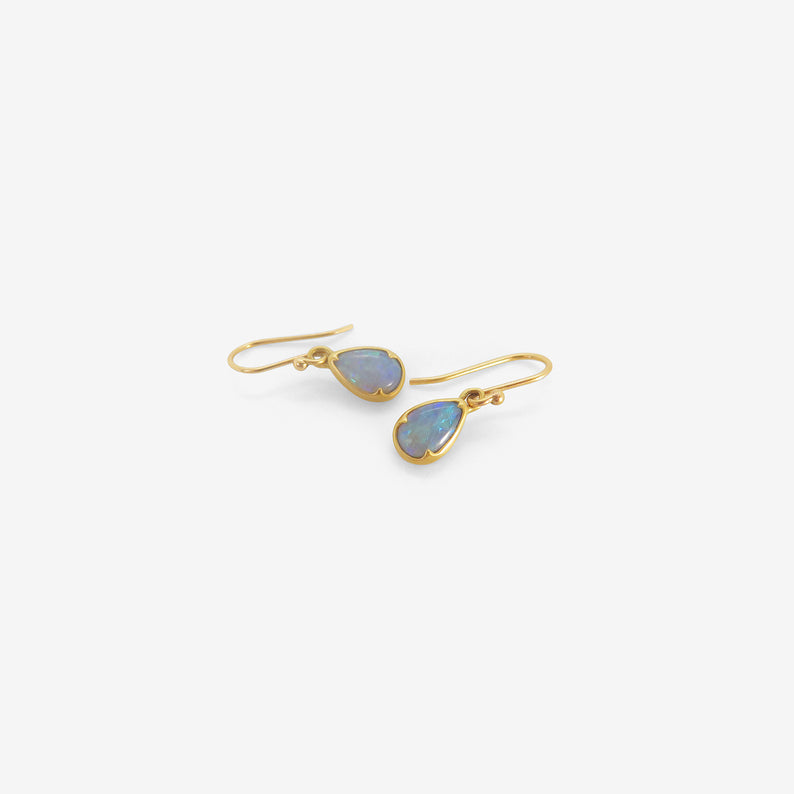 GABRIELLA KISS 18K & TINY PEAR-SHAPED OPAL EARRINGS