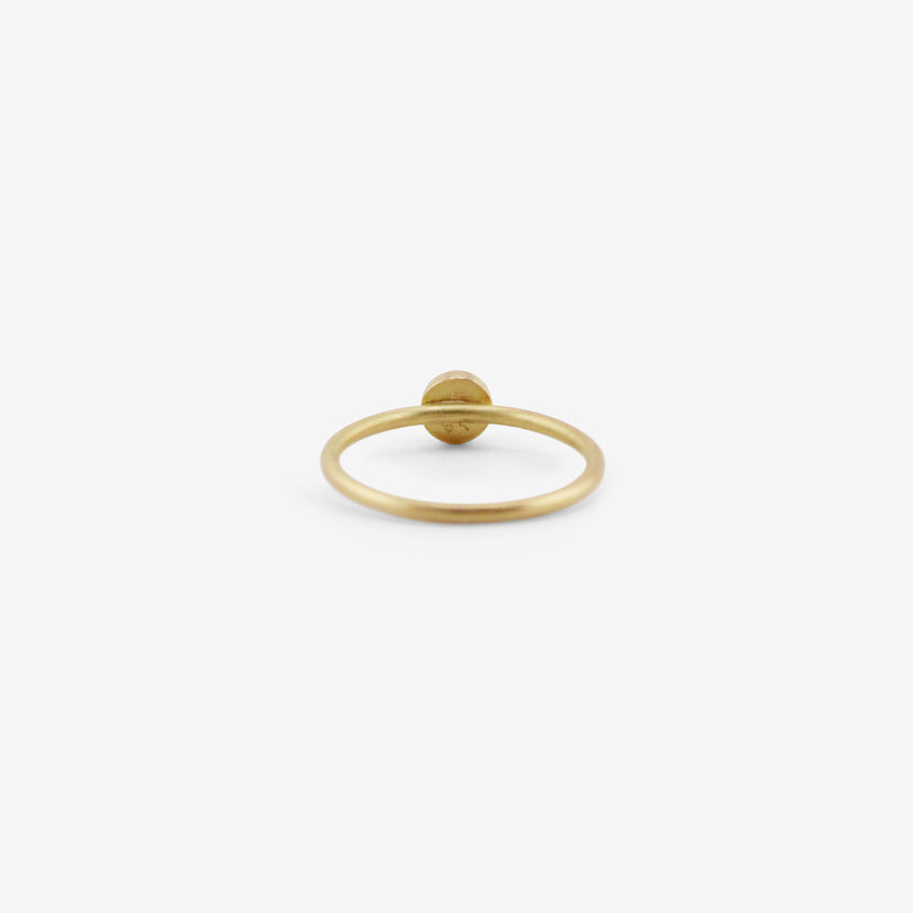 GABRIELLA KISS 18K & TINY ROUND REVERSE-SET AQUAMARINE RING