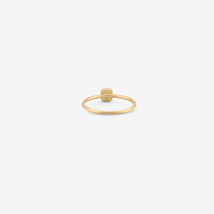 GABRIELLA KISS 18K & TINY SQUARE GREEN TOURMALINE RING, .31CT