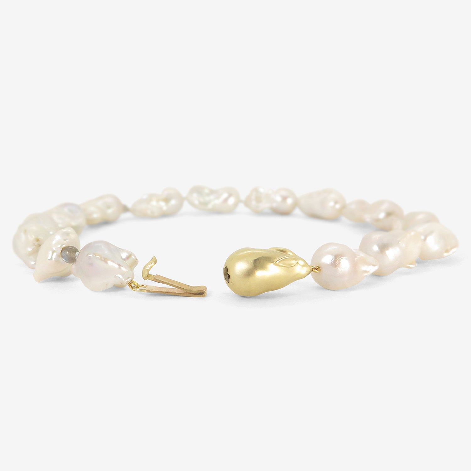 GABRIELLA KISS 14K & WHITE BAROQUE FRESHWATER PEARL BUNNY NECKLACE