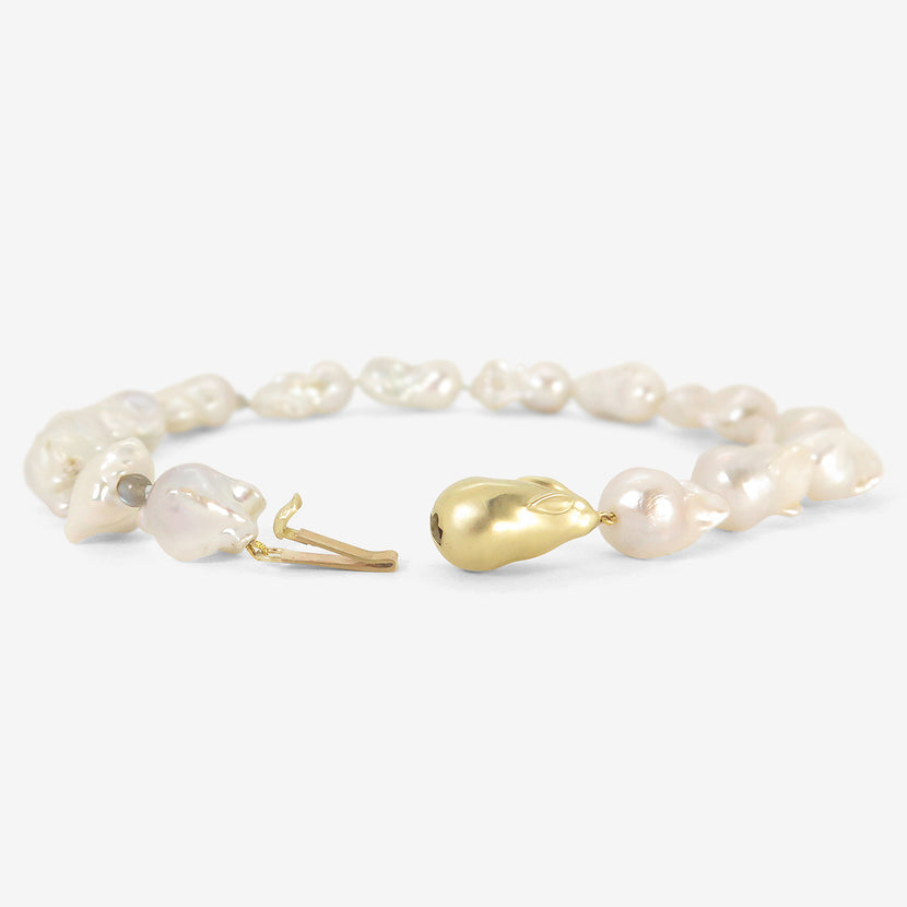 GABRIELLA KISS 14K & WHITE BAROQUE FRESHWATER PEARL BUNNY NECKLACE