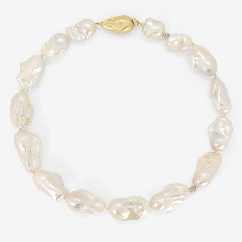 GABRIELLA KISS 14K & WHITE BAROQUE FRESHWATER PEARL BUNNY NECKLACE