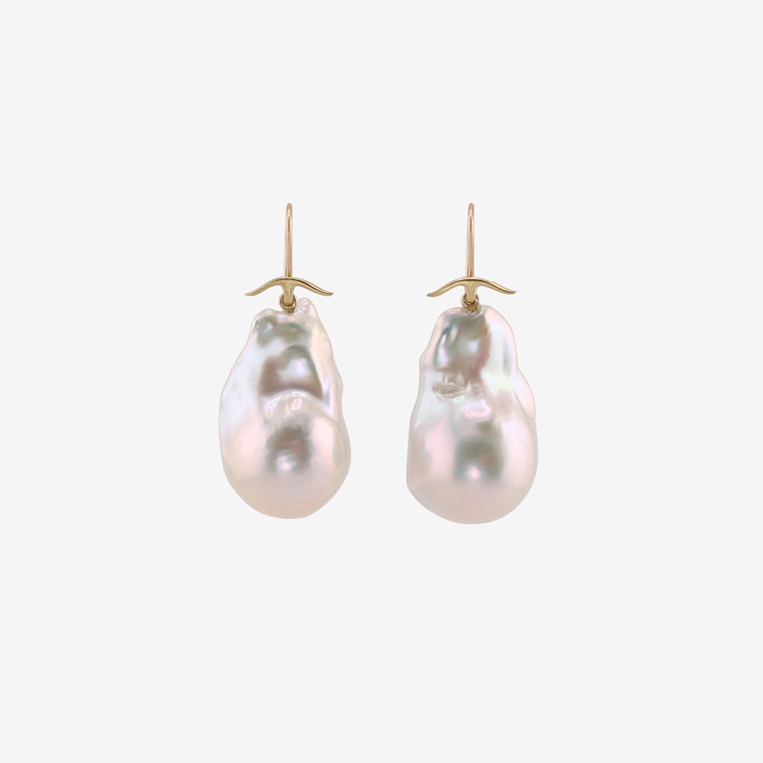 GABRIELLA KISS 18K & WHITE BAROQUE FRESHWATER PEARL EARRINGS