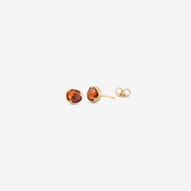 GABRIELLA KISS 18K & WONKY ROSE-CUT ORANGE SAPPHIRE STUDS, 1.25CT