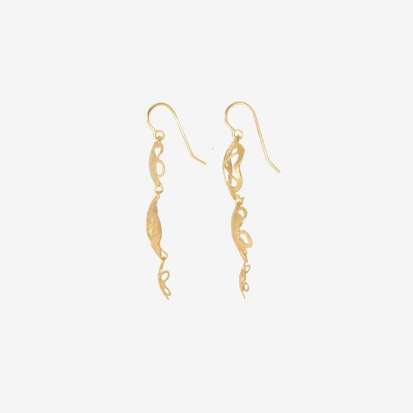 [Golden dew] 韓国☆18K Gold☆Jaden de Boner 3 Earrings Le Vian Chocolate Twist Citrine Earrings 3/8 ct tw Diamonds