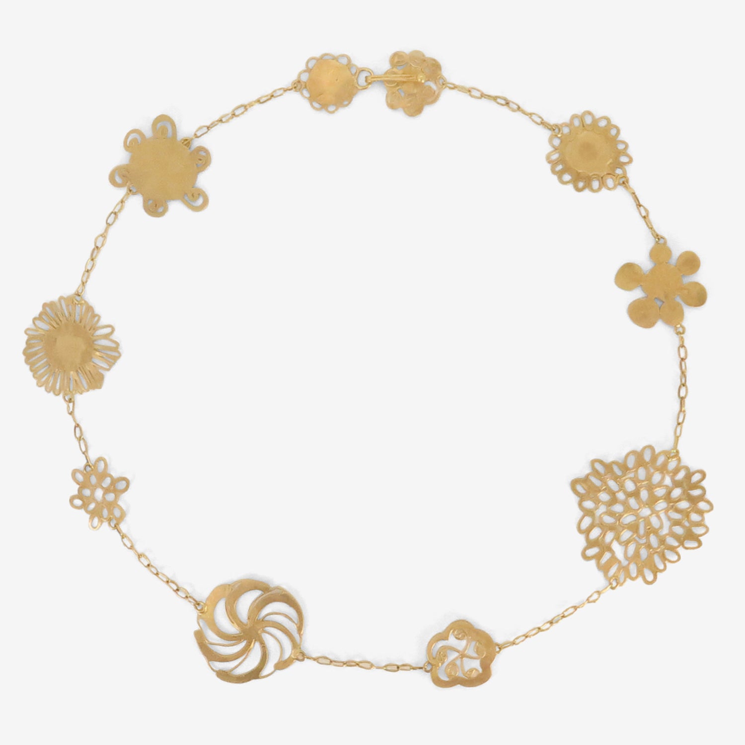 JUDY GEIB 18K TEA-LENGTH FLOWERY EREWHON NECKLACE