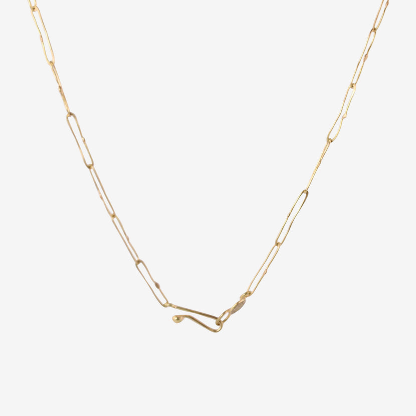 JUDY GEIB 18K & SQUARISH CABOCHON LIGHT PINK TOURMALINE ECHO NECKLACE, 6.6CT