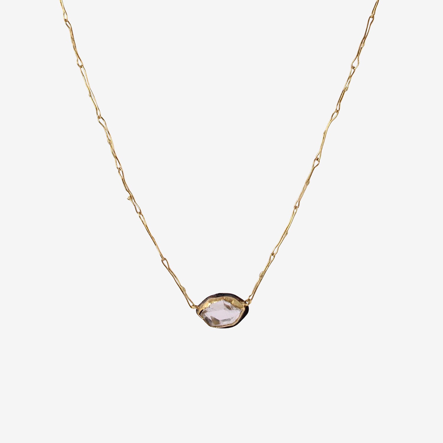 JUDY GEIB 18K & HERKIMER DIAMOND ECHO NECKLACE