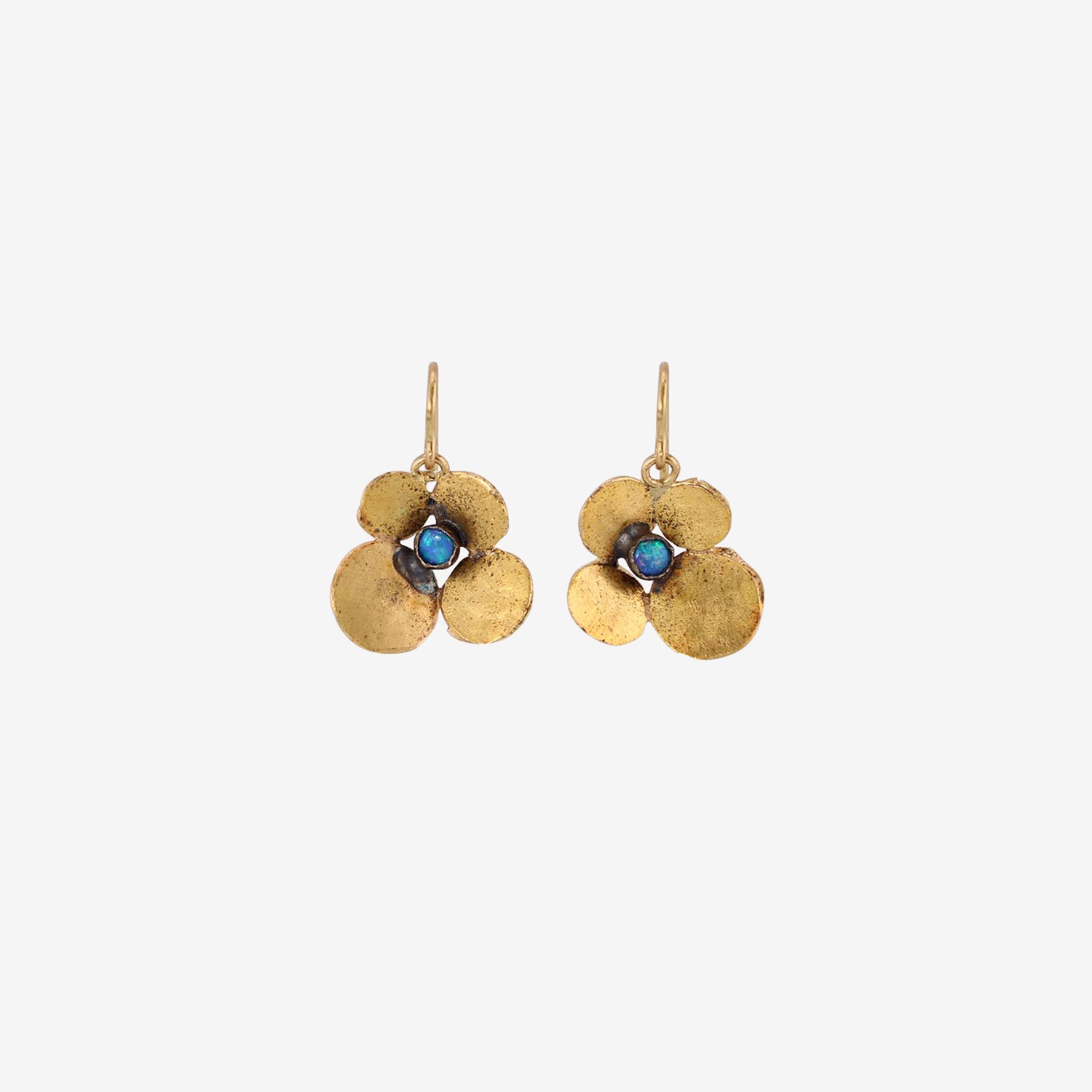 JUDY GEIB 24K & OPAL HYDRANGEA EARRINGS
