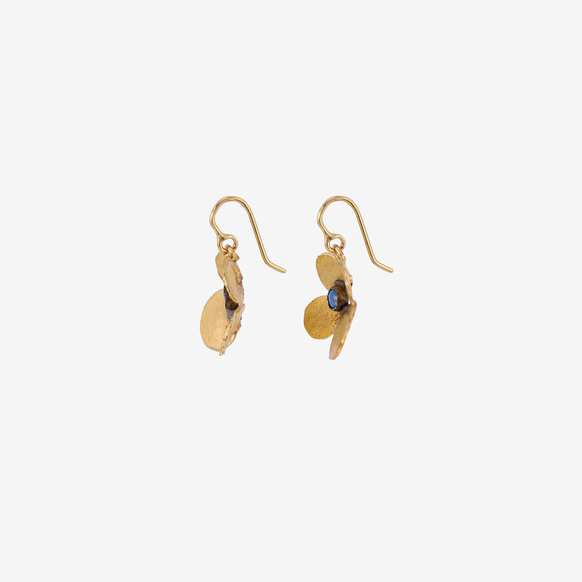 JUDY GEIB 24K & OPAL HYDRANGEA EARRINGS