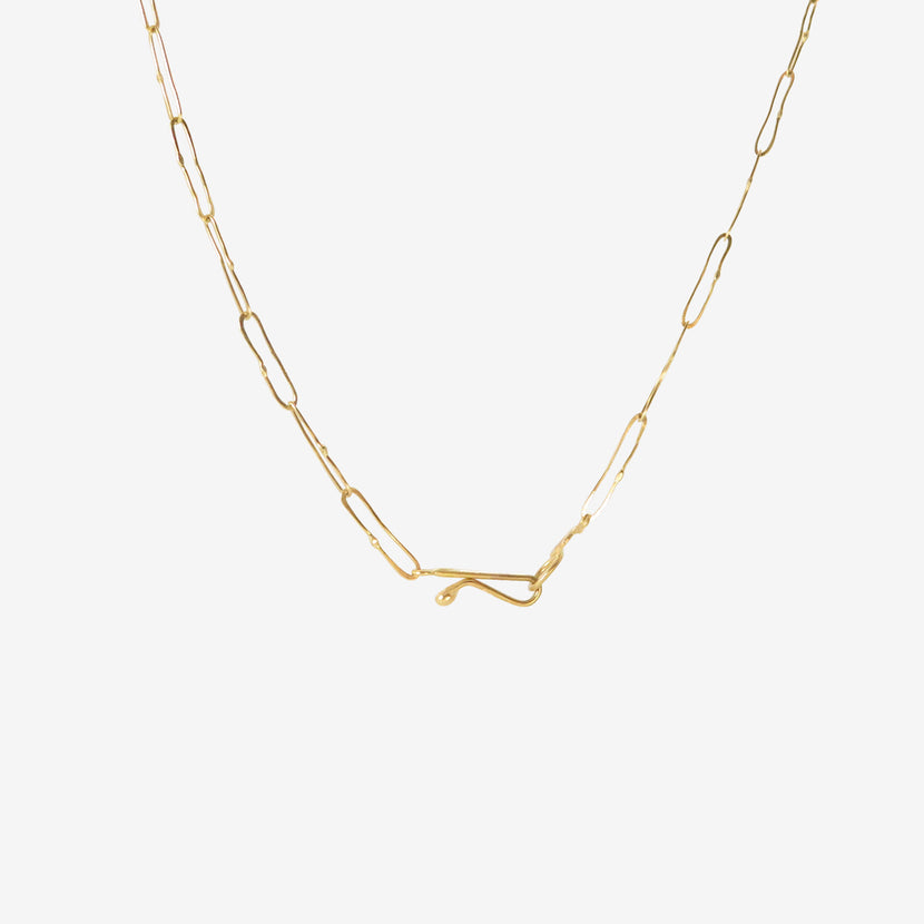 JUDY GEIB 18K & OVAL AQUAMARINE ECHO NECKLACE, 9.94CT