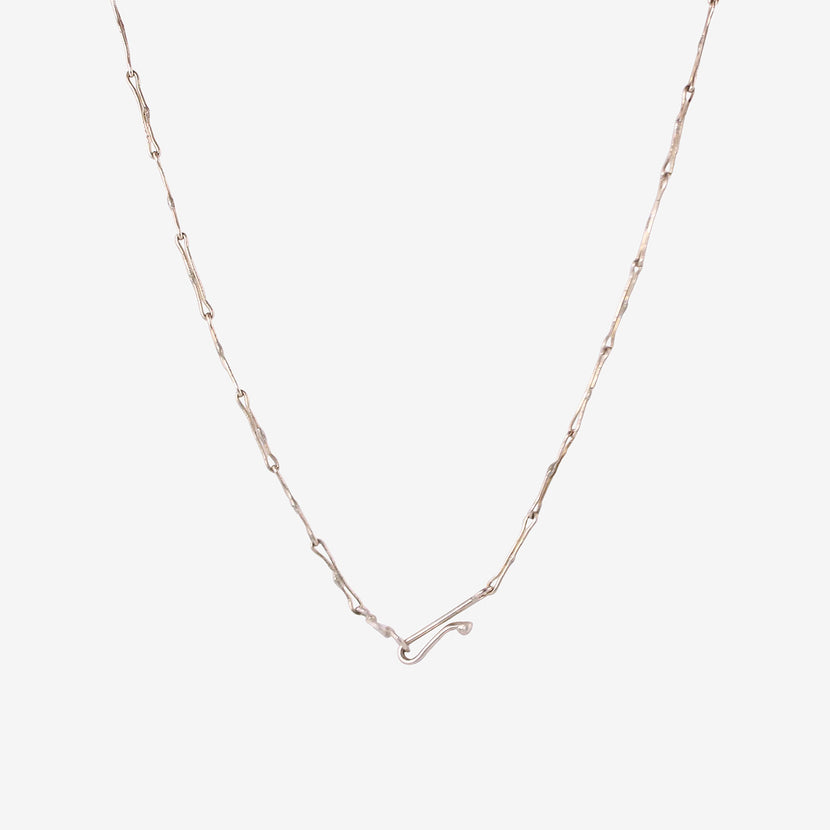 JUDY GEIB STERLING SILVER & ABALONE COSMIC TEXTILE NECKLACE