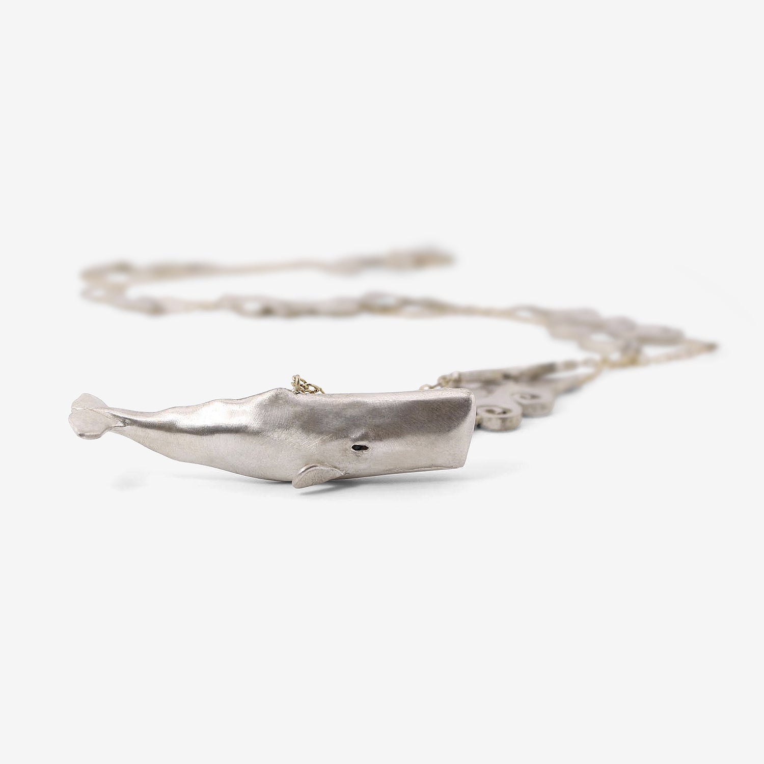 JUDY GEIB 18K & STERLING SILVER MOBY DICK WAVE NECKLACE