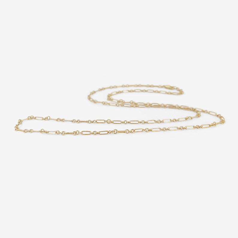 LOLA BROOKS 14K HANDMADE 1-3-1 CHAIN, 23"