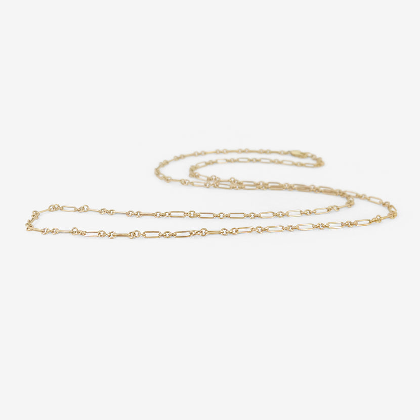 LOLA BROOKS 14K HANDMADE 1-3-1 CHAIN, 23"