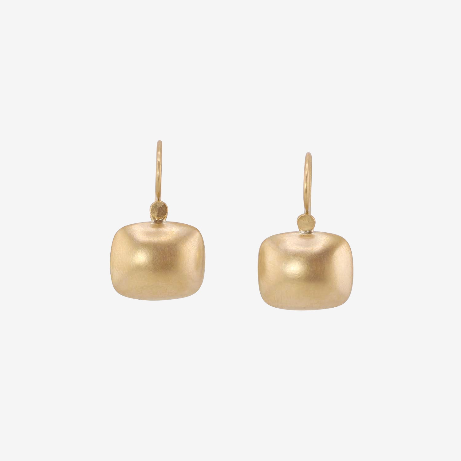 LOLA BROOKS 18K CUSHION-SHAPED PILLOW DROP EARRINGS