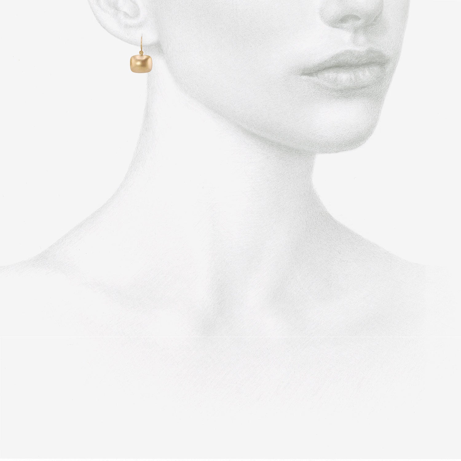 LOLA BROOKS 18K CUSHION-SHAPED PILLOW DROP EARRINGS