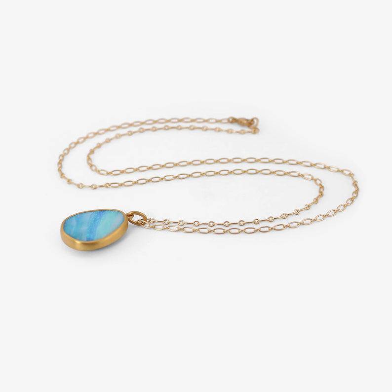 LOLA BROOKS 22K & BOULDER OPAL PENDANT, 5.86CT