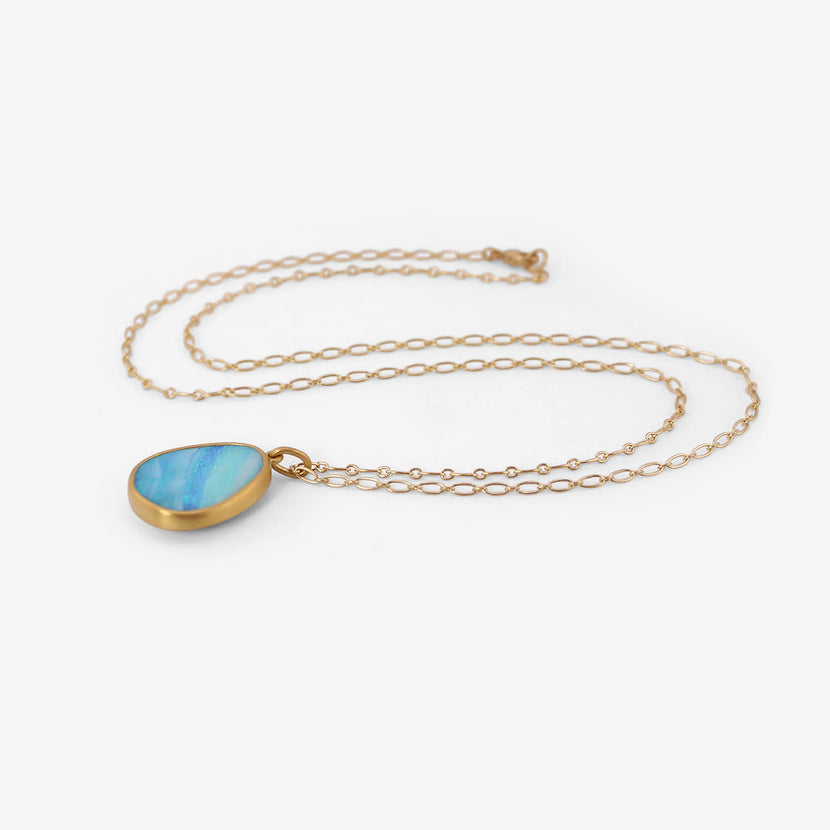 LOLA BROOKS 22K & BOULDER OPAL PENDANT, 5.86CT