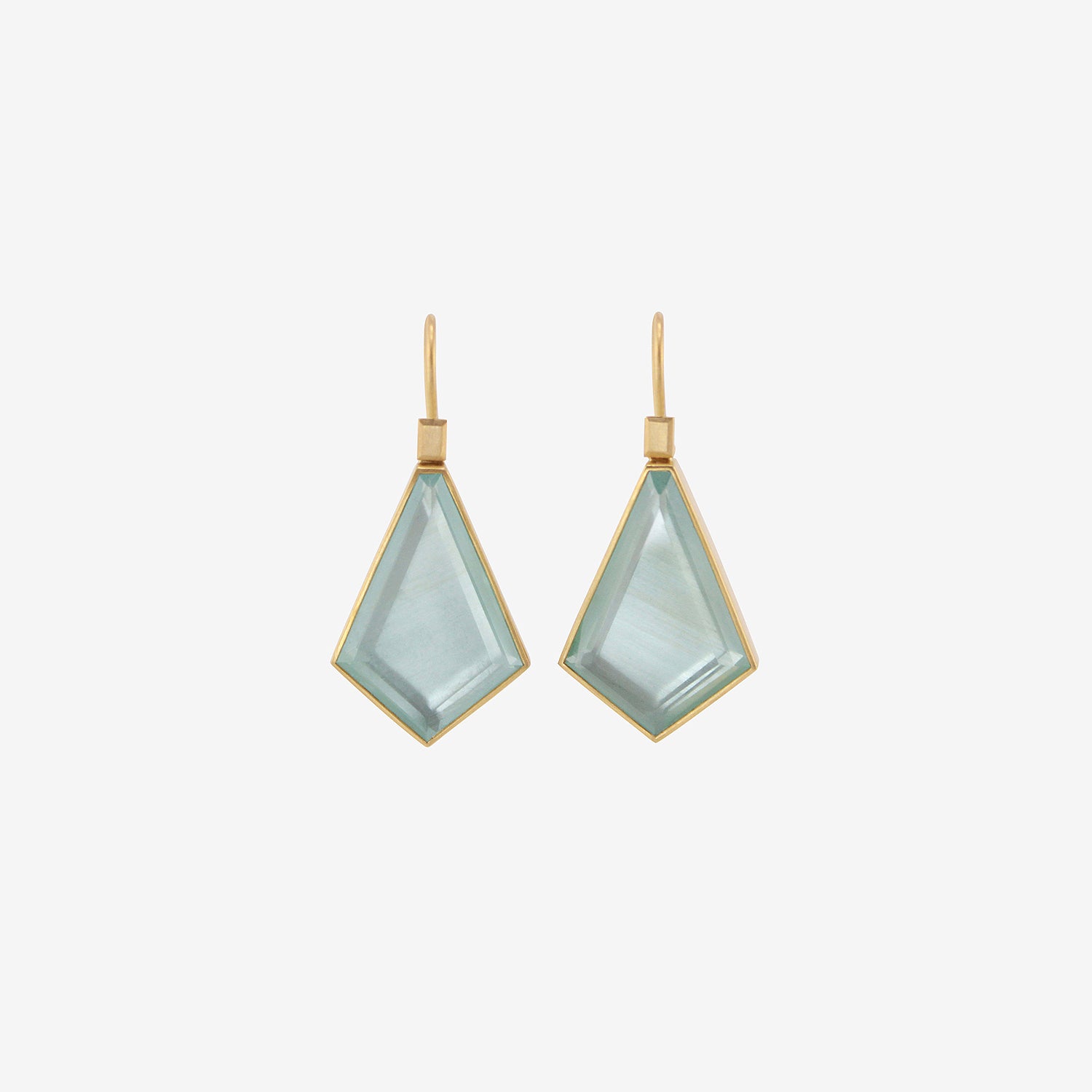 LOLA BROOKS 18K & AQUAMARINE CHANDELIER DROP EARRINGS, 18.4CT