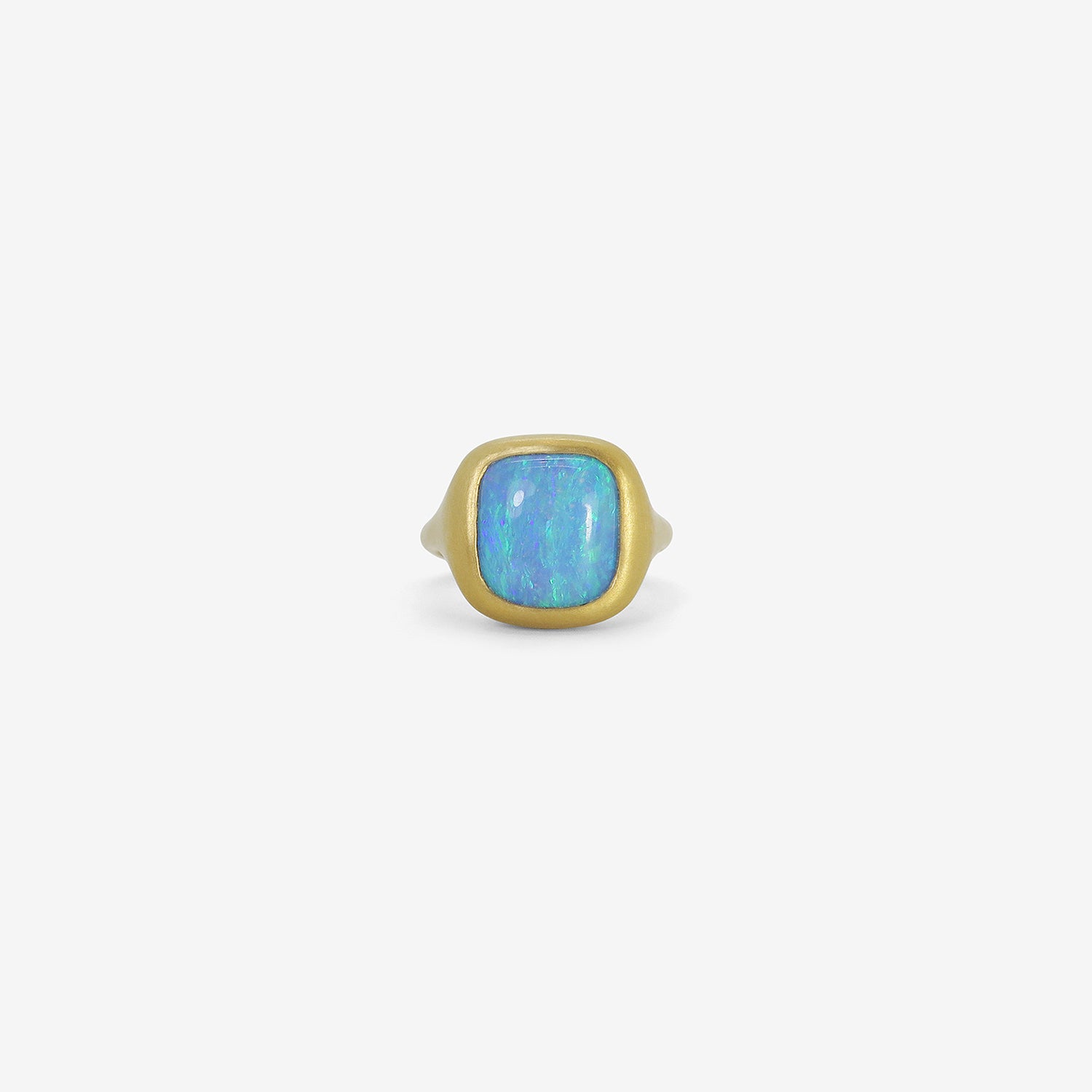 LOLA BROOKS 22K & BOULDER OPAL CAST RING, 7CT