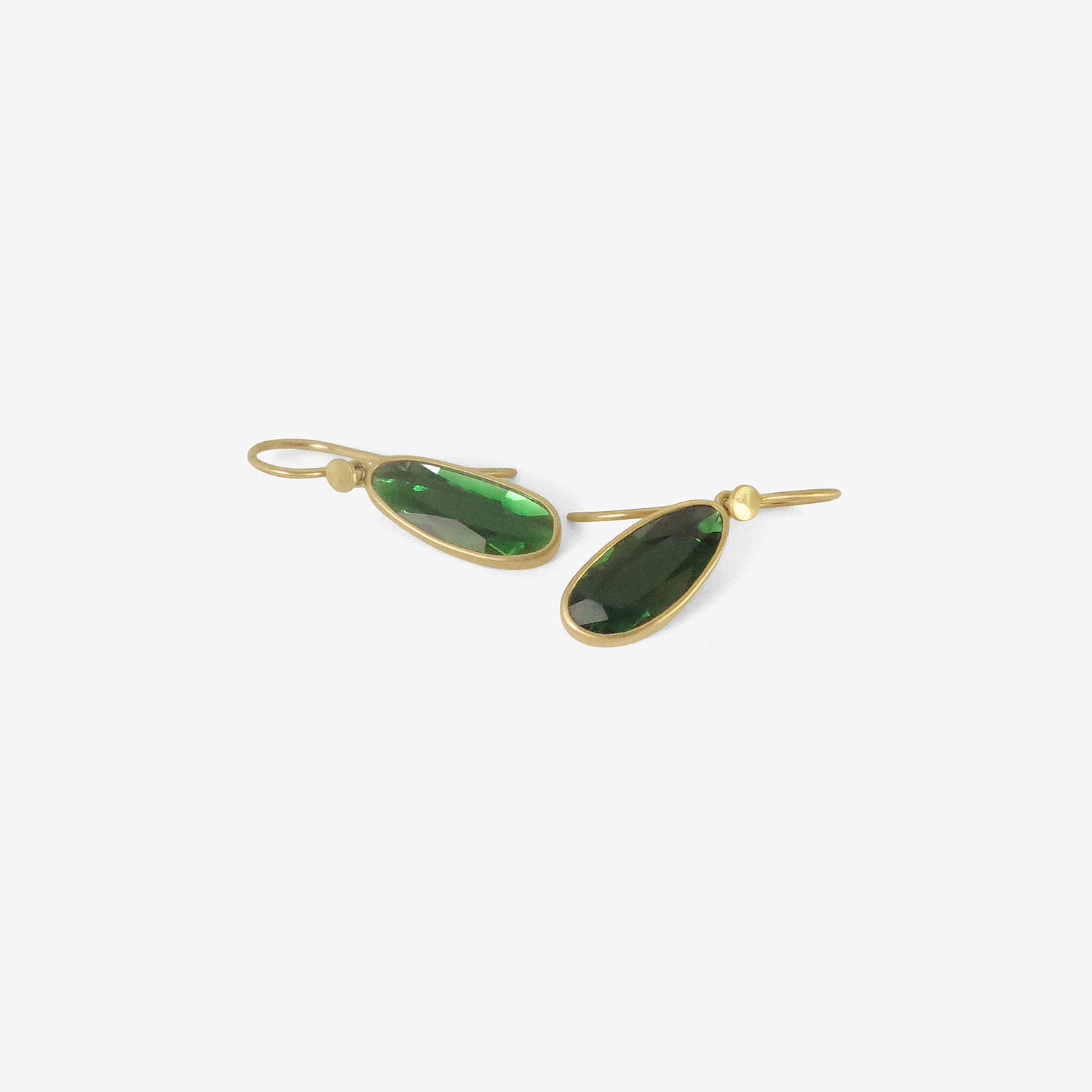 LOLA BROOKS 18K & CHROME TOURMALINE SEQUIN PEBBLE EARRINGS, 2.64CT