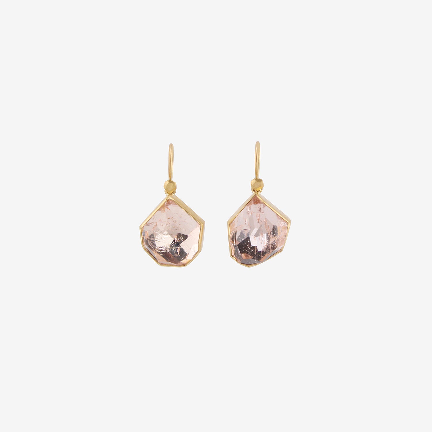 LOLA BROOKS 18K & CHUNKY FACETED BRAZILIAN MORGANITE DROP EARRINGS, 18.8CT