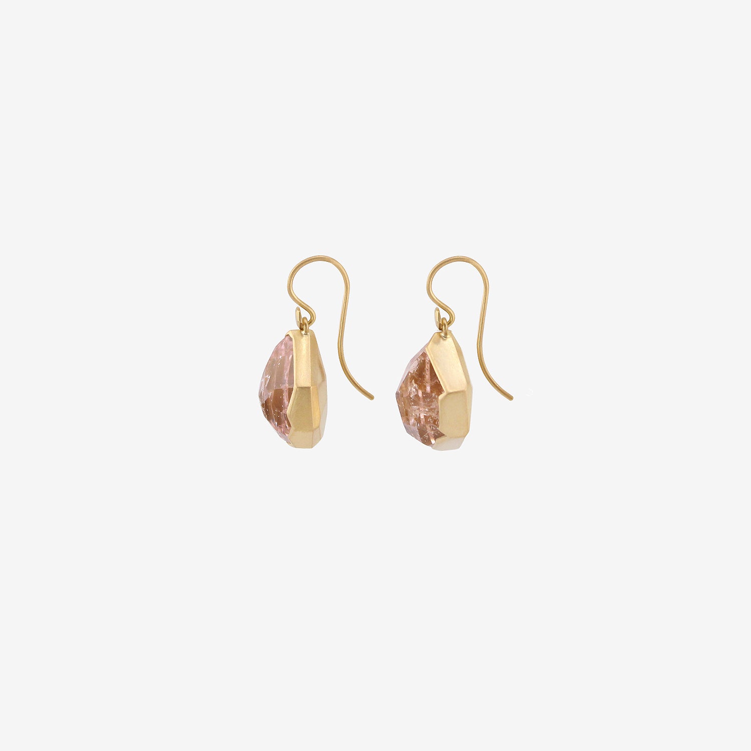 LOLA BROOKS 18K & CHUNKY FACETED BRAZILIAN MORGANITE DROP EARRINGS, 18.8CT