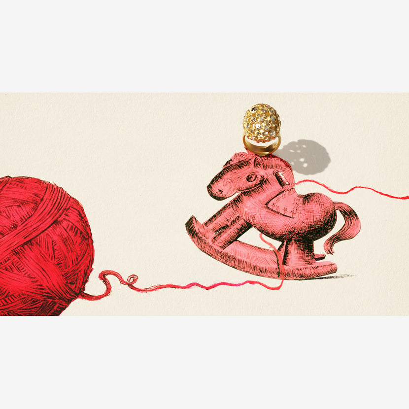 LOLA BROOKS 18K & DIAMOND DISCO BALL RING, 4.21CT