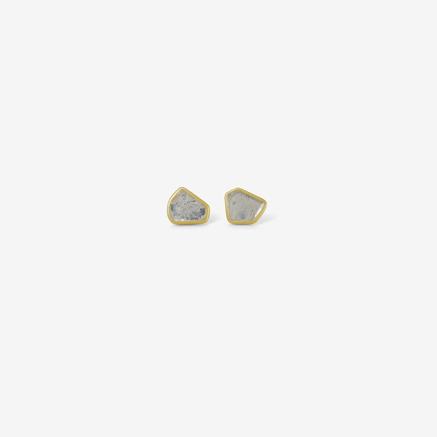 LOLA BROOKS 18K & DIAMOND SHARD STUDS, .59CT