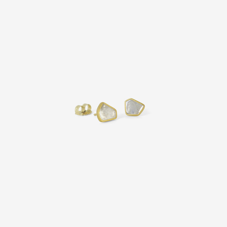 LOLA BROOKS 18K & DIAMOND SHARD STUDS, .59CT