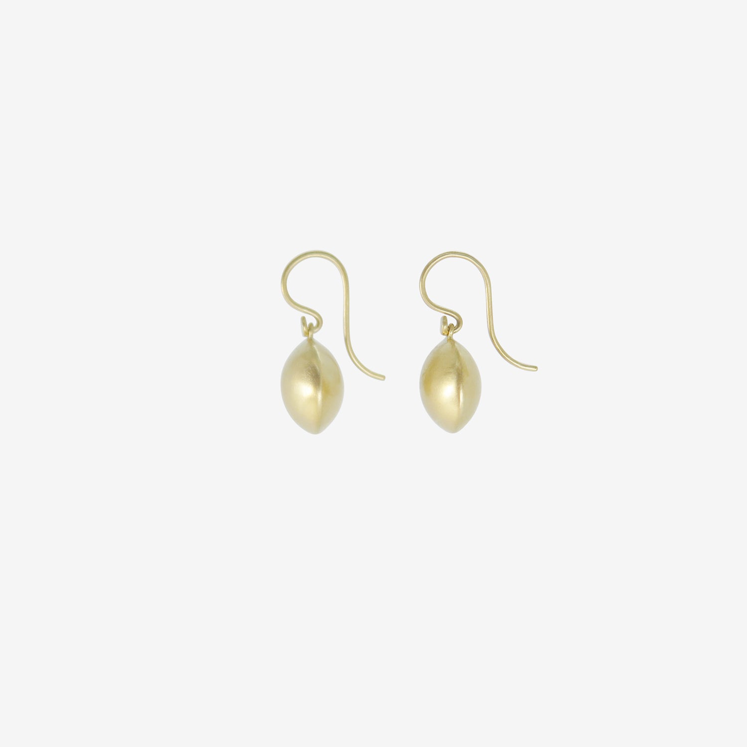 LOLA BROOKS 18K OVAL PILLOW DROP EARRINGS