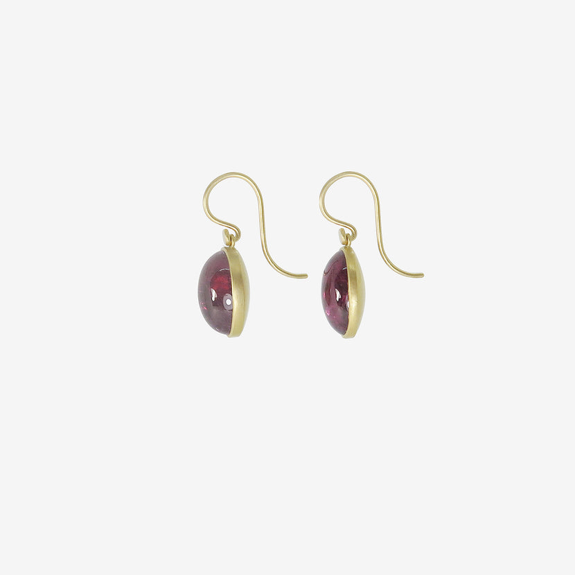 LOLA BROOKS 18K & OVAL PINK TOURMALINE DROP EARRINGS, 21.46CT