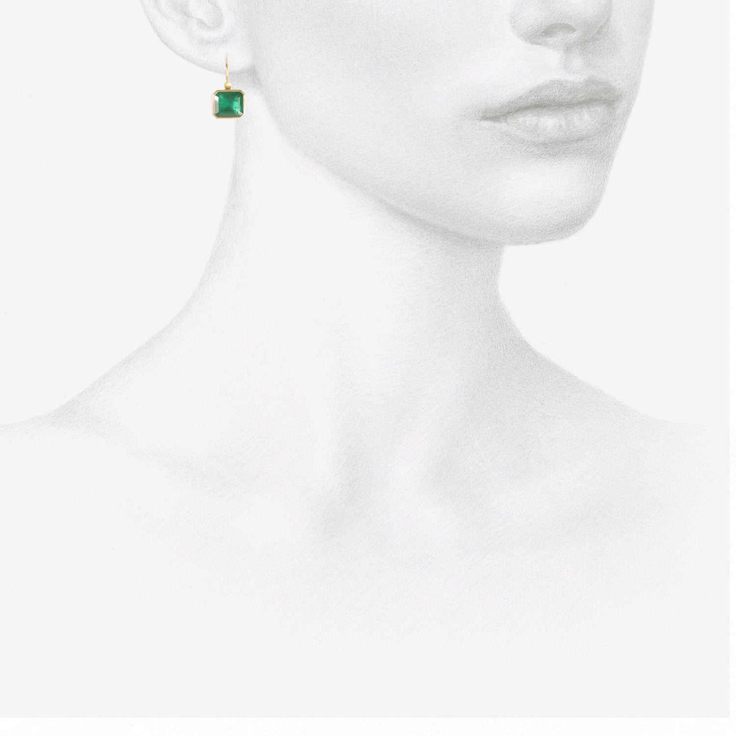LOLA BROOKS 18K & EMERALD-CUT ZAMBIAN EMERALD DROP EARRINGS, 7.07CT