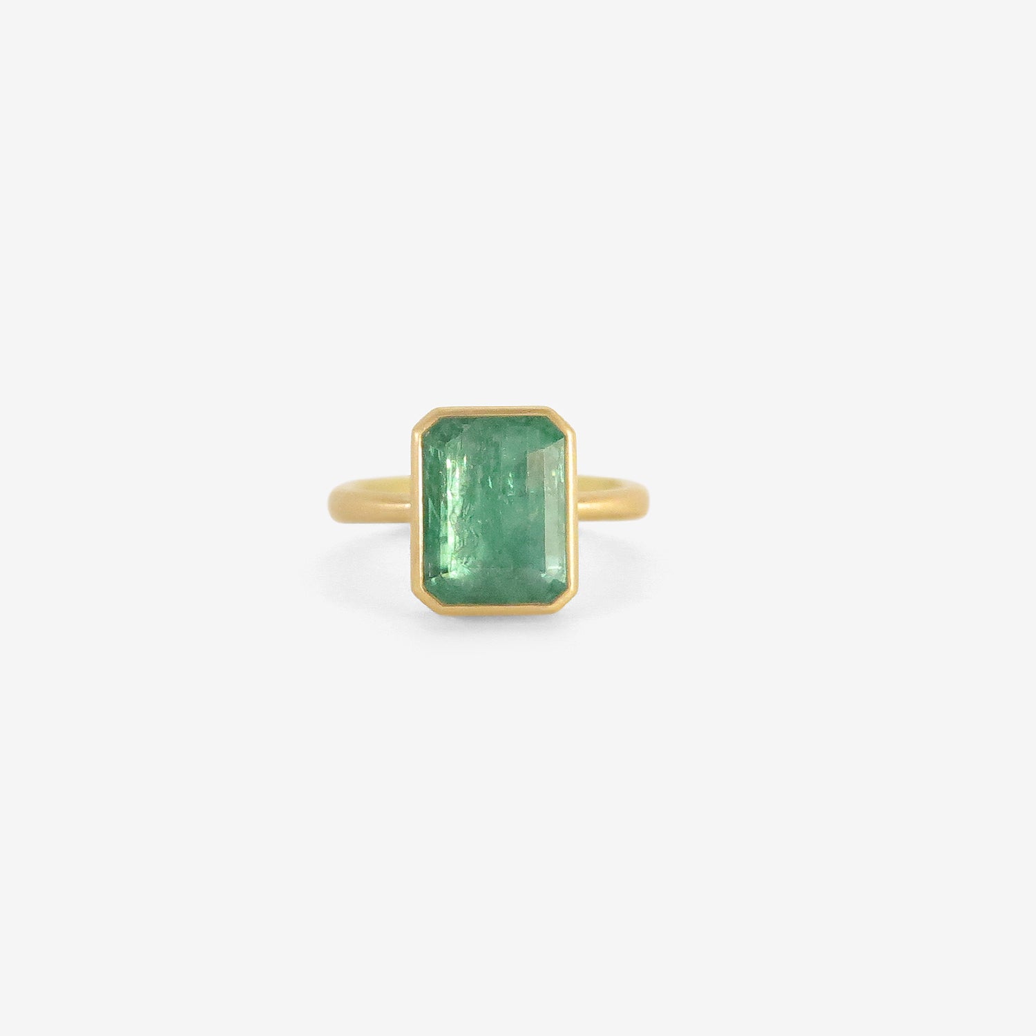 LOLA BROOKS 18K & EMERALD-CUT ZAMBIAN EMERALD RING, 4.07CT