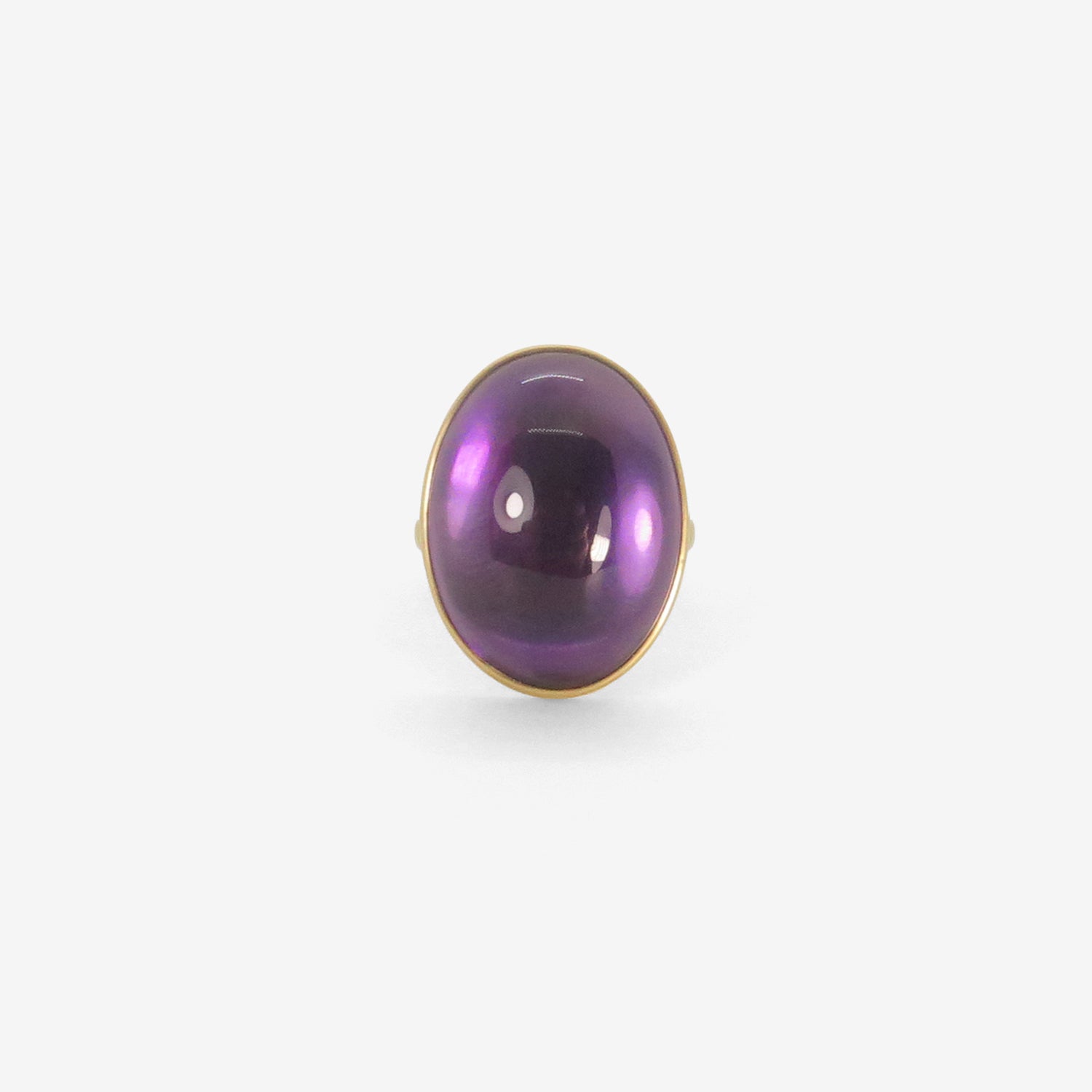 LOLA BROOKS 18K & LARGE OVAL AMETHYST RING, 27.25CT