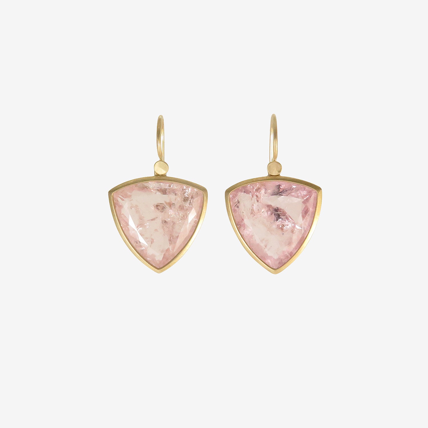 LOLA BROOKS 18K & MORGANITE TRILLIANT EARRINGS, 24.67CT